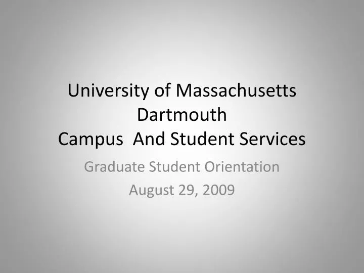 university of massachusetts dartmouth campus and student services