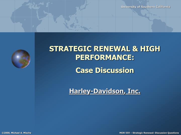 strategic renewal high performance case discussion