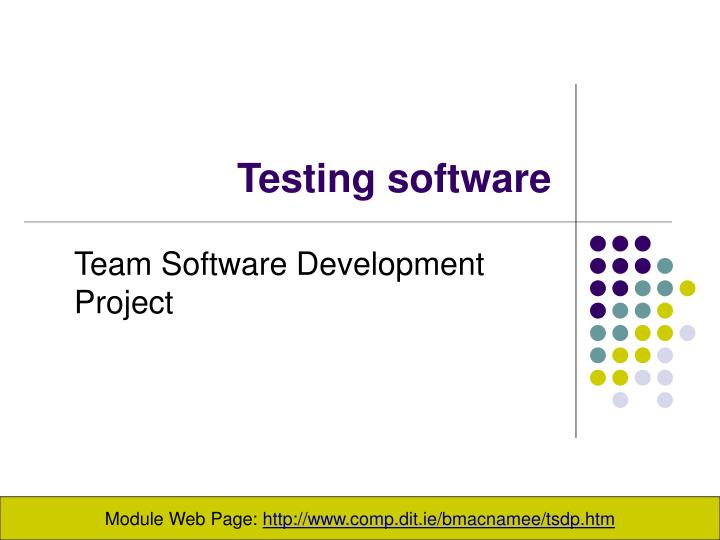 testing software
