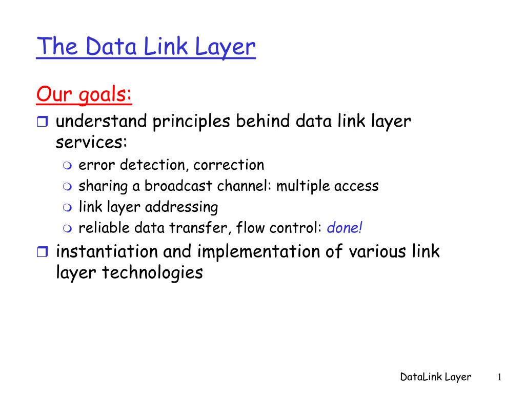 PPT - The Data Link Layer PowerPoint Presentation, free download - ID ...