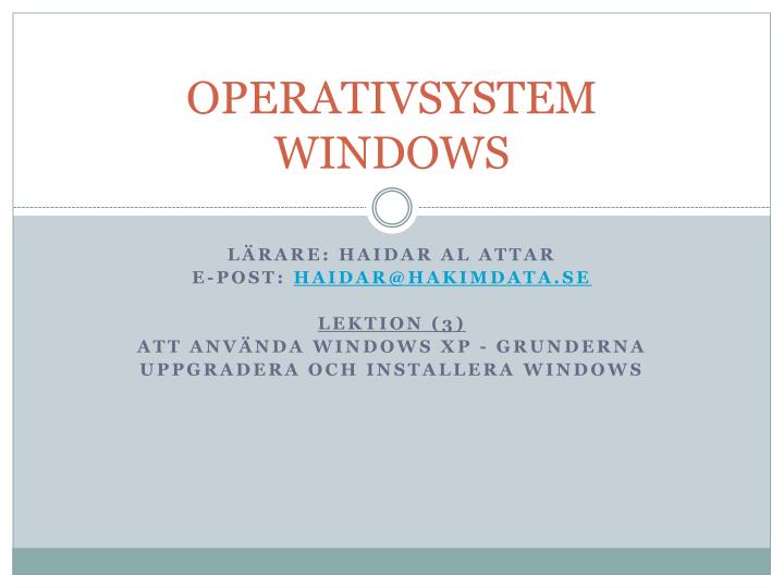 operativsystem windows