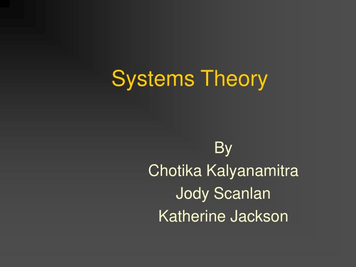 systems theory