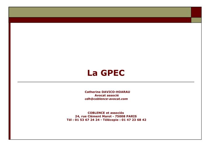 la gpec