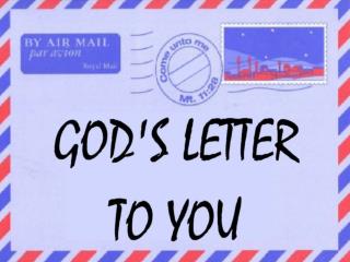 God's letter to you