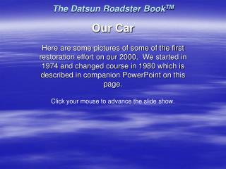 The Datsun Roadster Book TM