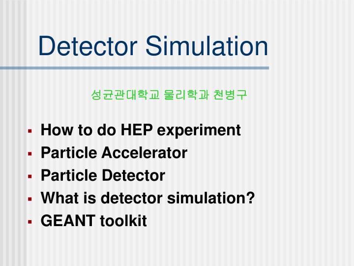 detector simulation