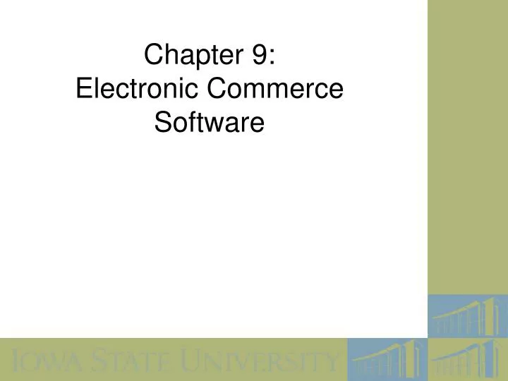 chapter 9 electronic commerce software