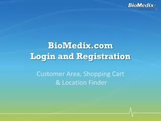 BioMedix Login and Registration