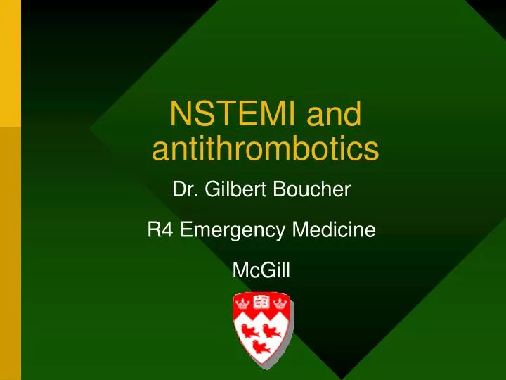 nstemi and antithrombotics