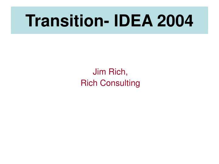 jim rich rich consulting