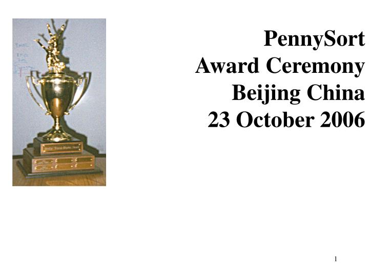 pennysort award ceremony beijing china 23 october 2006