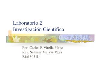 Laboratorio 2 Investigación Científica