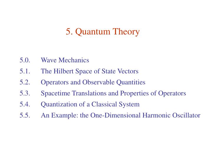 5 quantum theory
