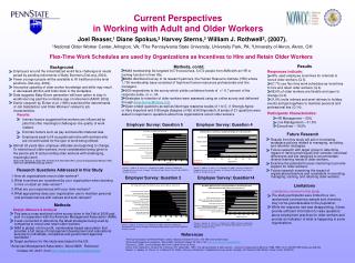 Current Perspectives in Working with Adult and Older Workers