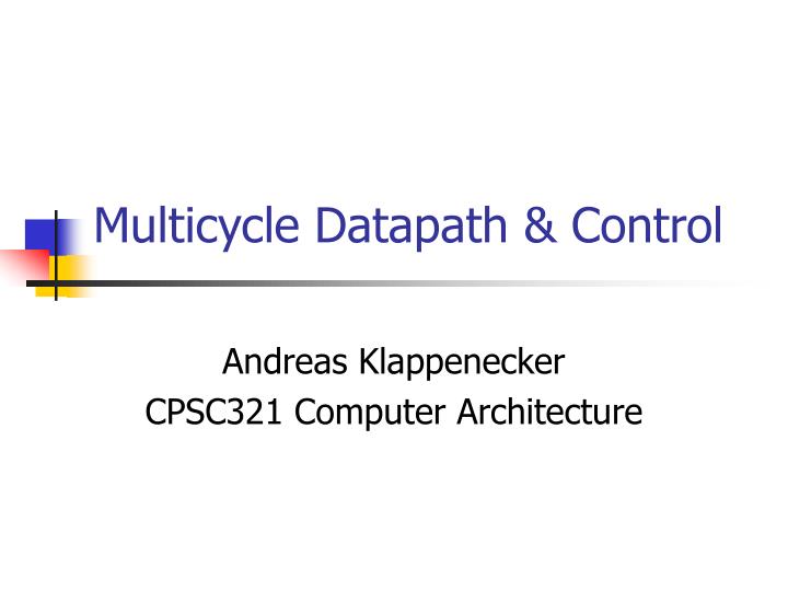 multicycle datapath control
