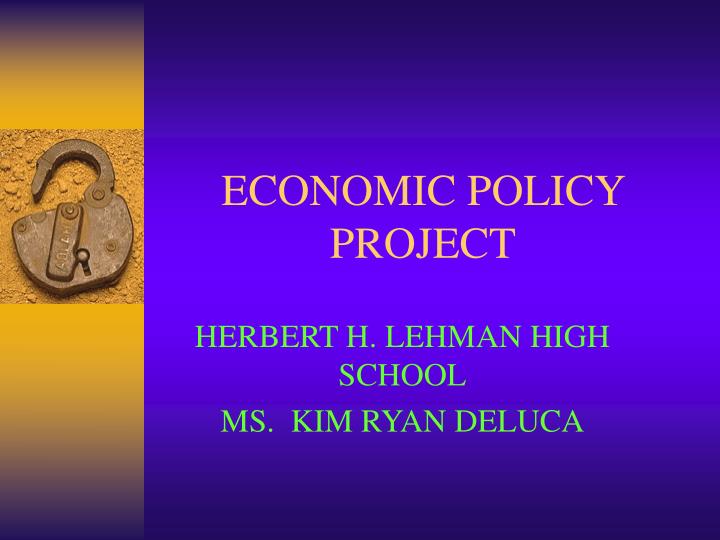 economic policy project