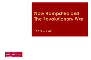 New Hampshire and The Revolutionary War