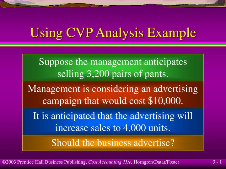 using cvp analysis example