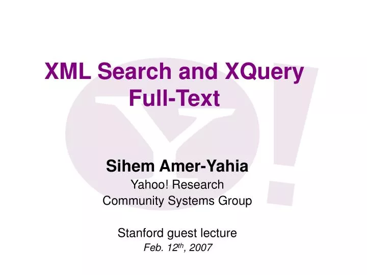 xml search and xquery full text