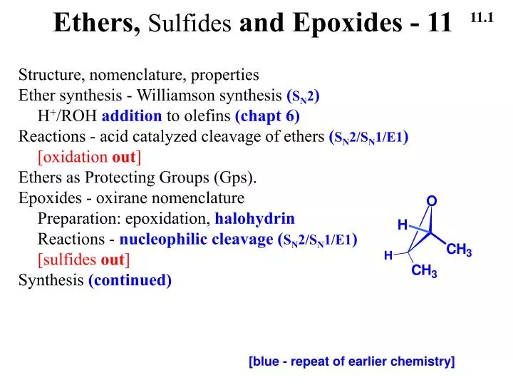 ethers sulfides and epoxides 11