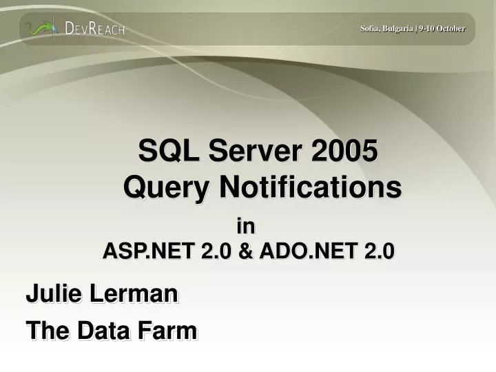 sql server 2005 query notifications