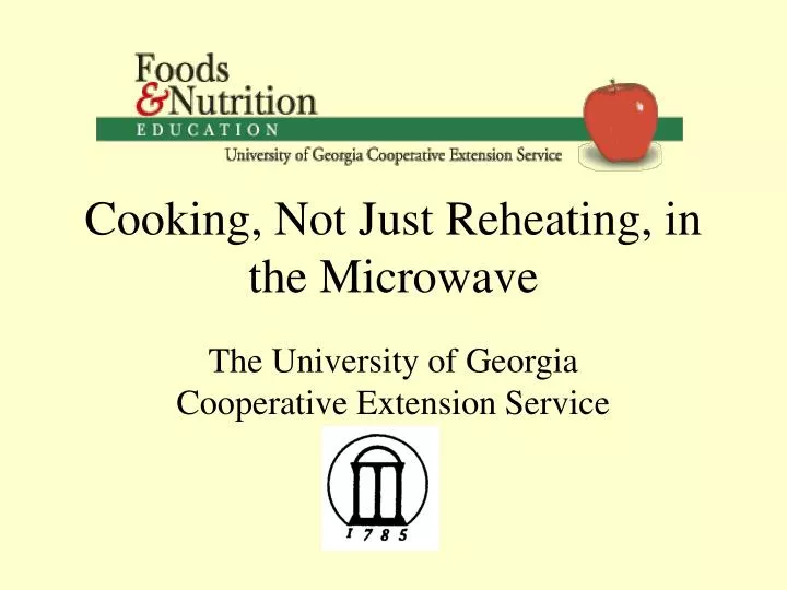 cooking not just reheating in the microwave