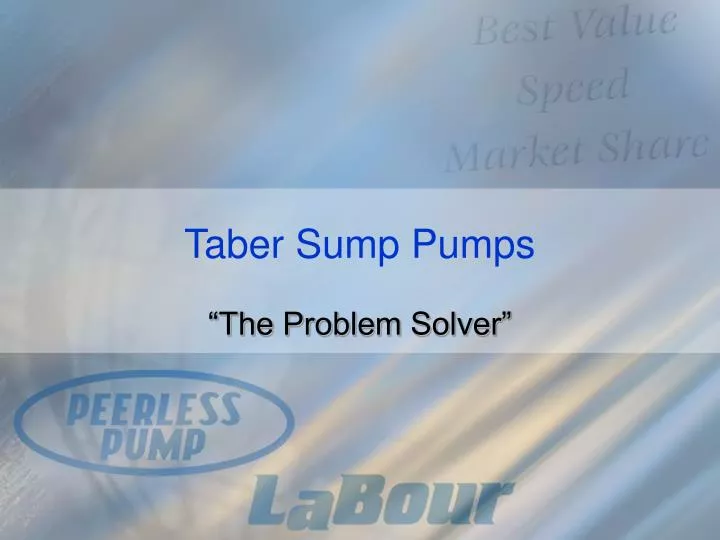 taber sump pumps