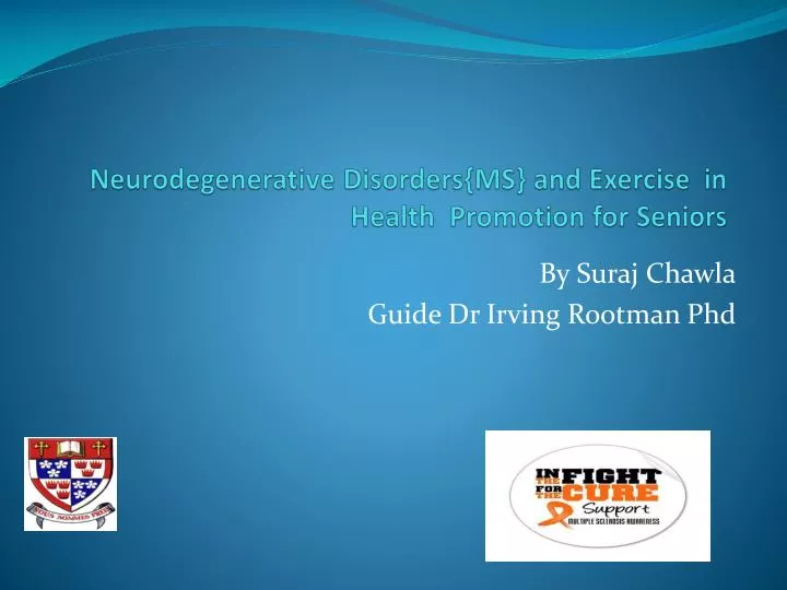 neurodegenerative disorders ms and exercise in health promotion for seniors