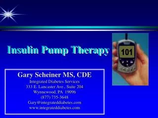 Insulin Pump Therapy