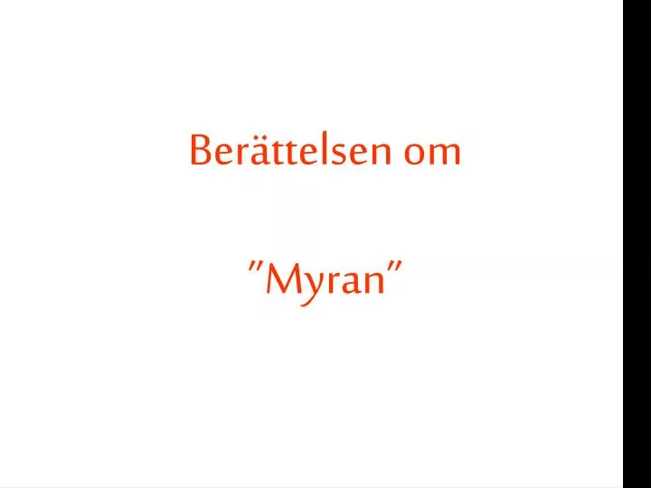 ber ttelsen om myran