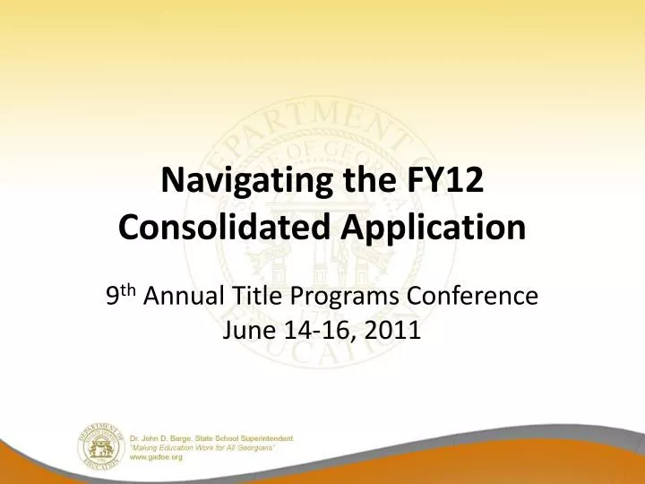 navigating the fy12 consolidated application