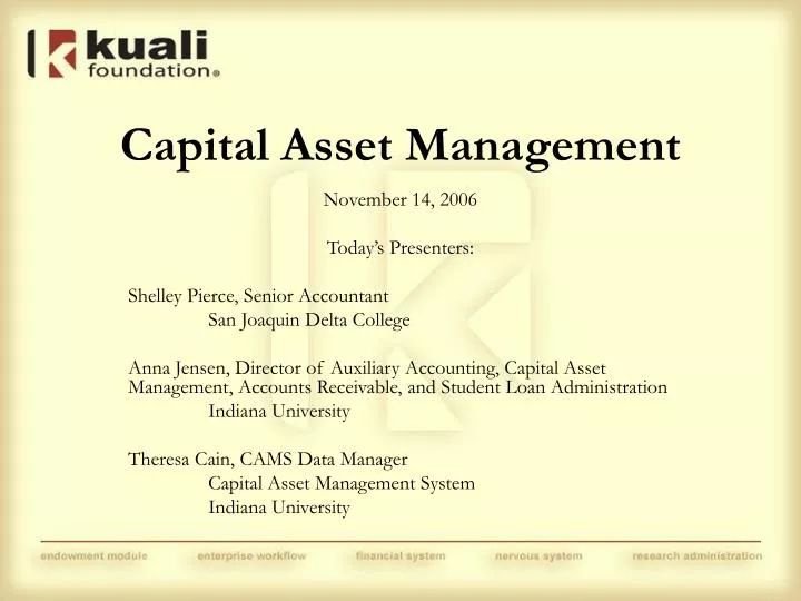 capital asset management