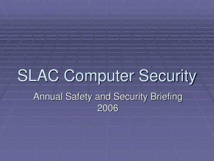 slac computer security