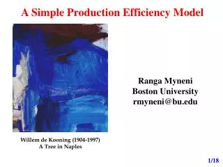 A Simple Production Efficiency Model
