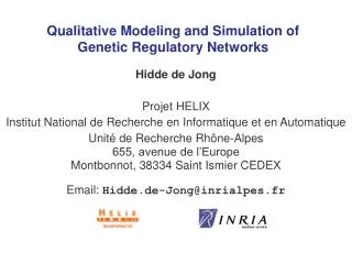 Qualitative Modeling and Simulation of Genetic Regulatory Networks