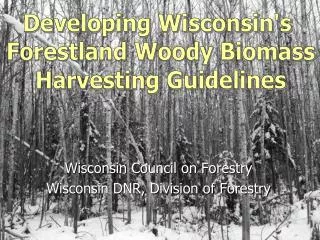 Wisconsin Council on Forestry Wisconsin DNR, Division of Forestry