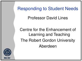 Responding to Student Needs