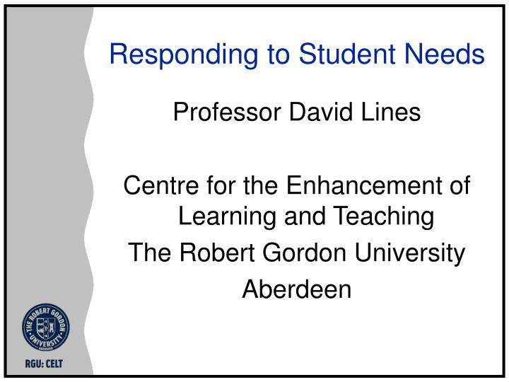 responding to student needs