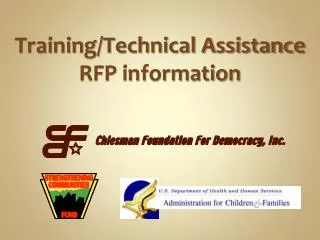 Training/Technical Assistance RFP information