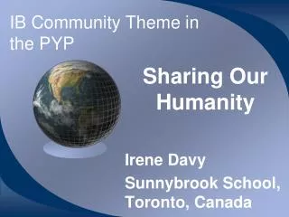 IB Community Theme in the PYP