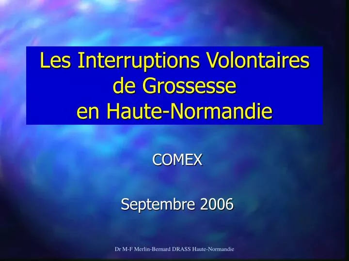 les interruptions volontaires de grossesse en haute normandie