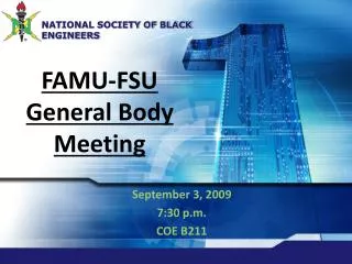 FAMU-FSU General Body Meeting