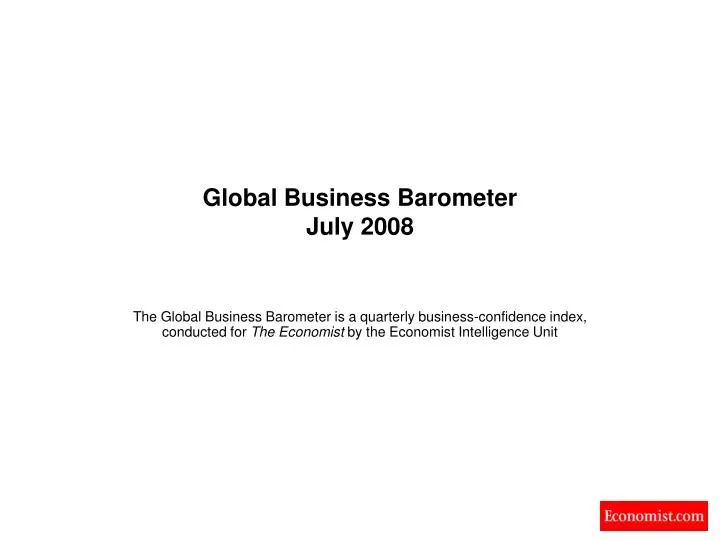 global business barometer july 2008