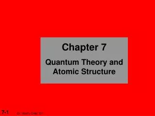 Chapter 7 Quantum Theory and Atomic Structure