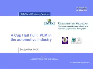 A Cup Half Full: PLM in the automotive industry