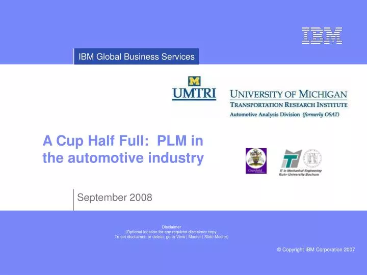 a cup half full plm in the automotive industry