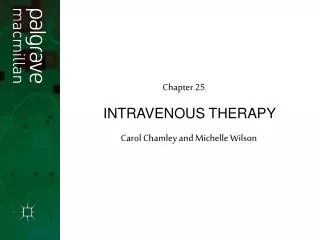 INTRAVENOUS THERAPY