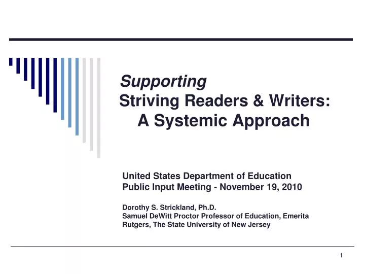 supporting striving readers writers a systemic approach