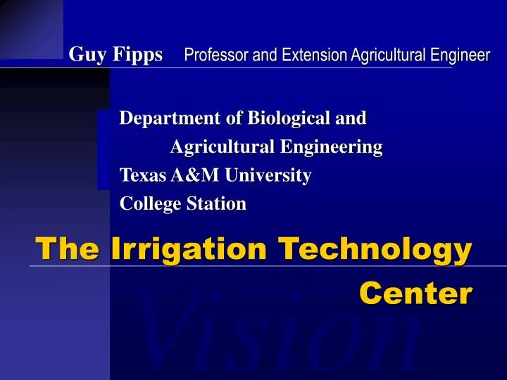 the irrigation technology center