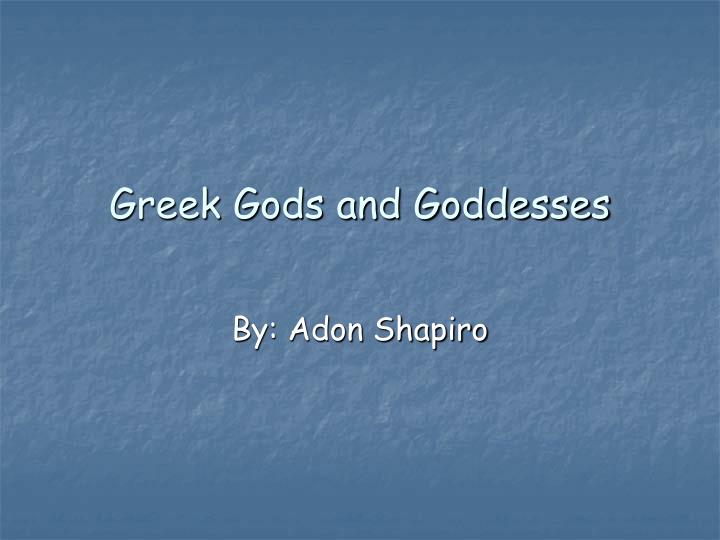 greek gods and goddesses